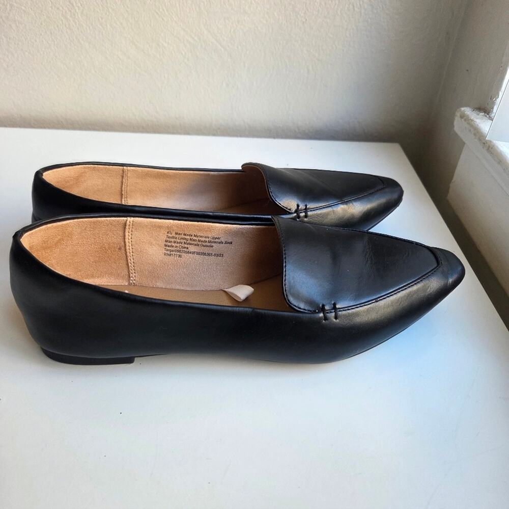 A New Day Target Women Hayes Black Pointy Toe Flat Loafers 6.5